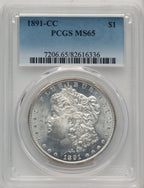 1891-CC Morgan Dollar PCGS MS65 (774251019)