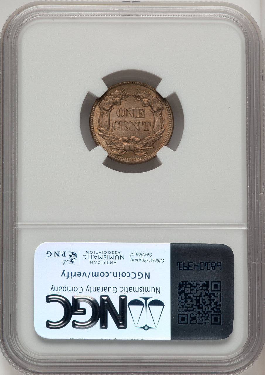 1857 1C Flying Eagle Cent NGC MS66 (773670017)