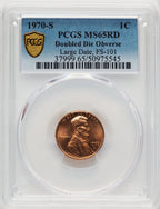 1970-S 1C FS-101 RD Lincoln Cent PCGS MS65 (503004044)