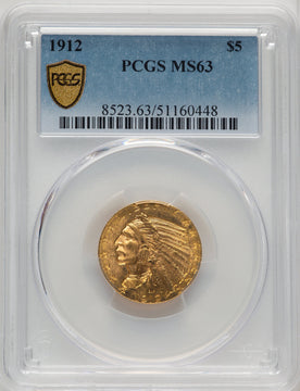 1912 $5 Indian Half Eagle PCGS MS63 (773723006)