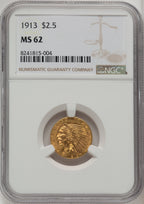 1913 $2.50 Indian Quarter Eagle NGC MS62 (506686004)