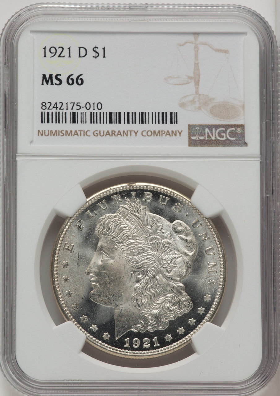 1921-D Morgan Dollar NGC MS66 (774108015)