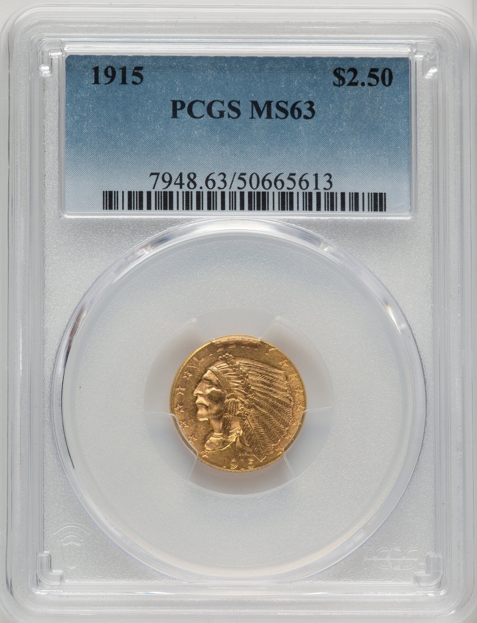 1915 $2.50 Indian Quarter Eagle PCGS MS63 (773972144)