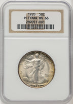 1920 50C Walking Liberty Half Dollar NGC MS66