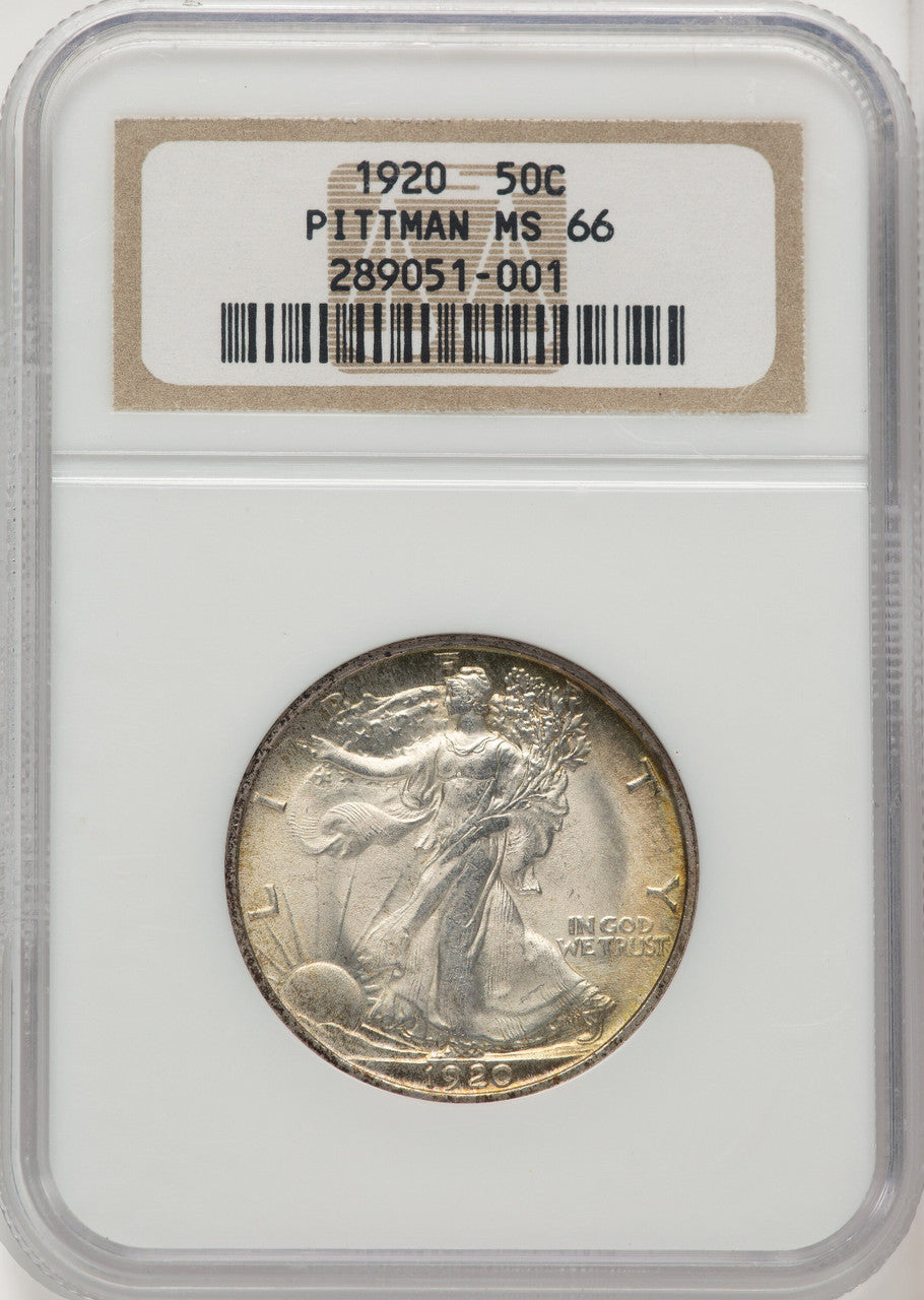 1920 50C Walking Liberty Half Dollar NGC MS66
