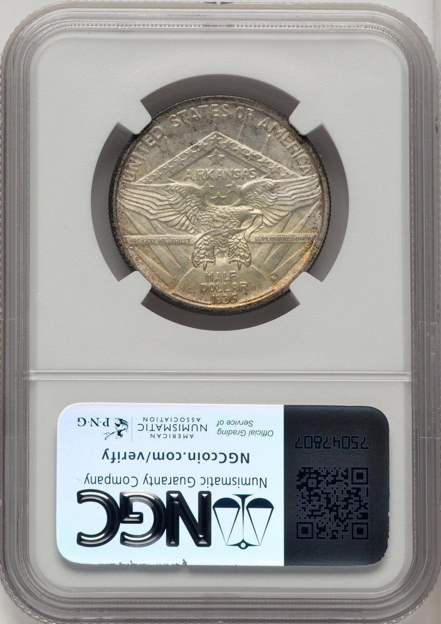 1936-S 50C Arkansas Commemorative Silver NGC MS67 (773929002)