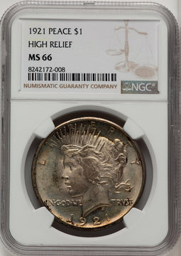 1921 Peace Dollar NGC MS66 (773683001)