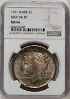 1921 Peace Dollar NGC MS66 (773683001)
