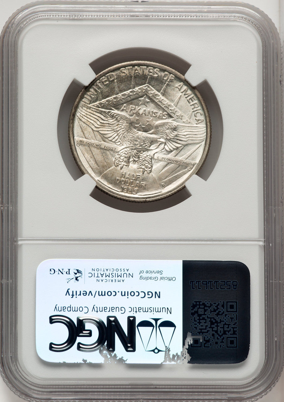 1935-D 50C Arkansas Commemorative Silver NGC MS67