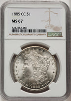 1885-CC Morgan Dollar NGC MS67