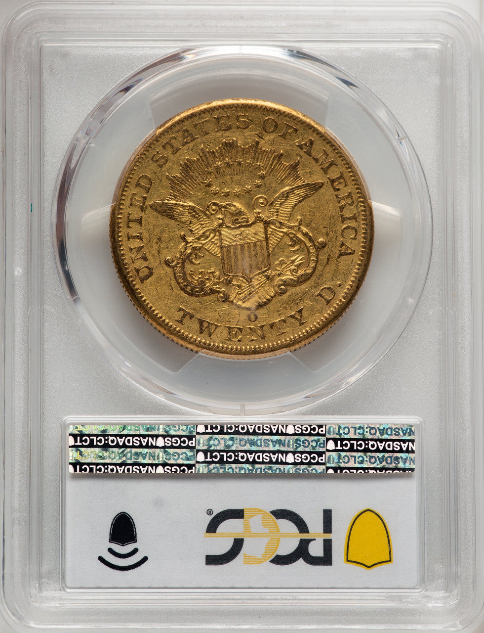 1852-O $20 Liberty Double Eagle PCGS AU50