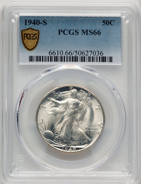 1940-S 50C Walking Liberty Half Dollar PCGS MS66 (774311004)