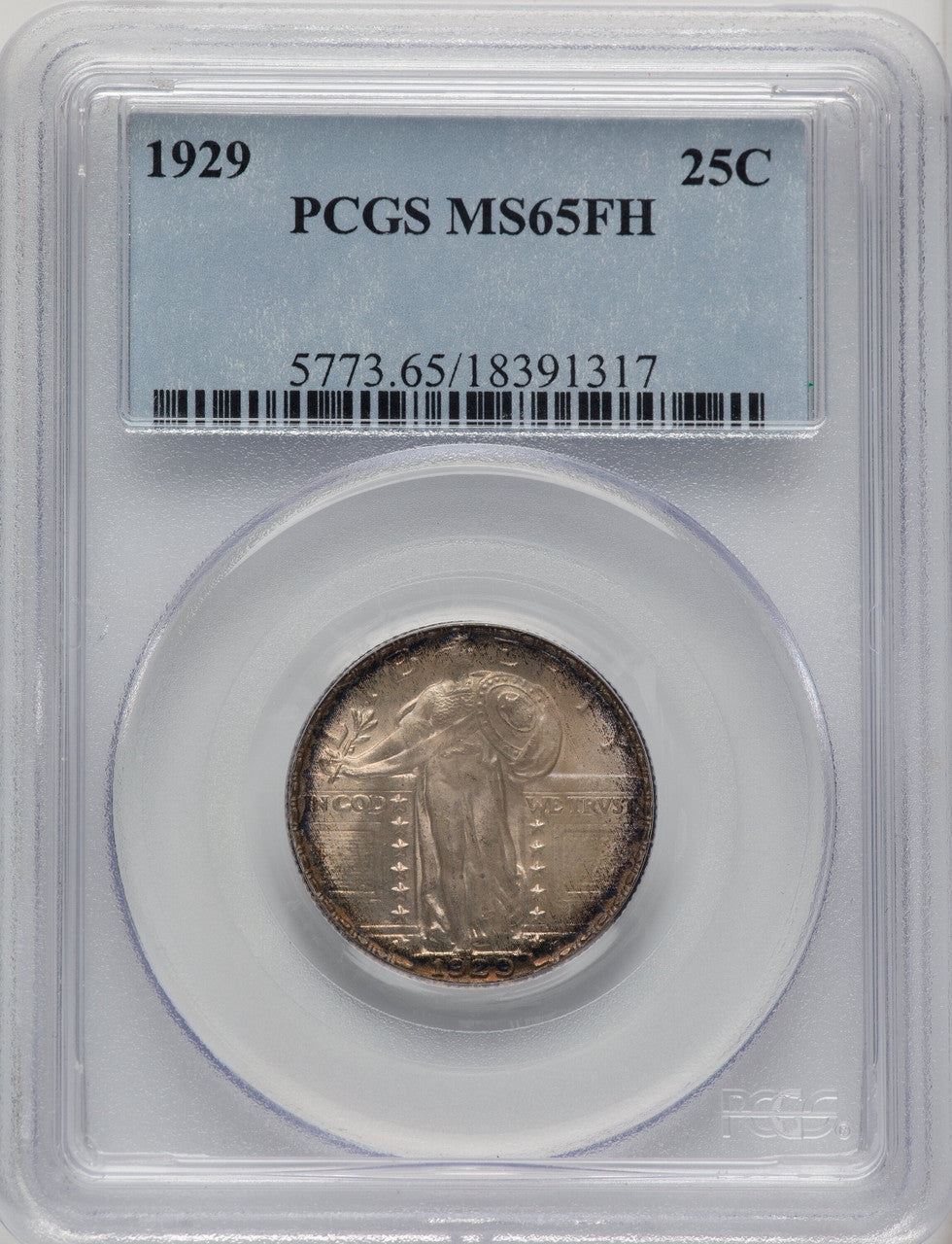 1929 25C FH Standing Liberty Quarter PCGS MS65