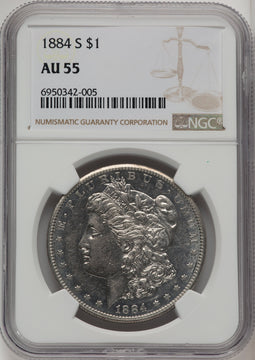 1884-S Morgan Dollar NGC AU55 (774311063)