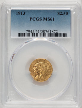 1913 $2.50 Indian Quarter Eagle PCGS MS61 (774311085)