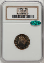 1896 5C CAC Proof Liberty Nickel NGC PR65