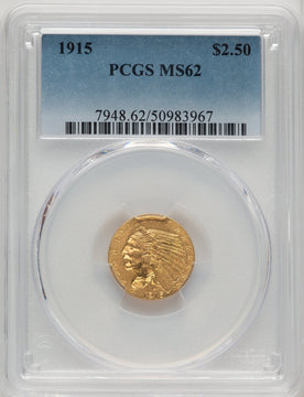 1915 $2.50 Indian Quarter Eagle PCGS MS62 (773972228)