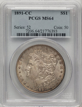 1891-CC Morgan Dollar PCGS MS64 (774414041)