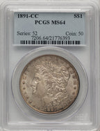 1891-CC Morgan Dollar PCGS MS64 (774414041)