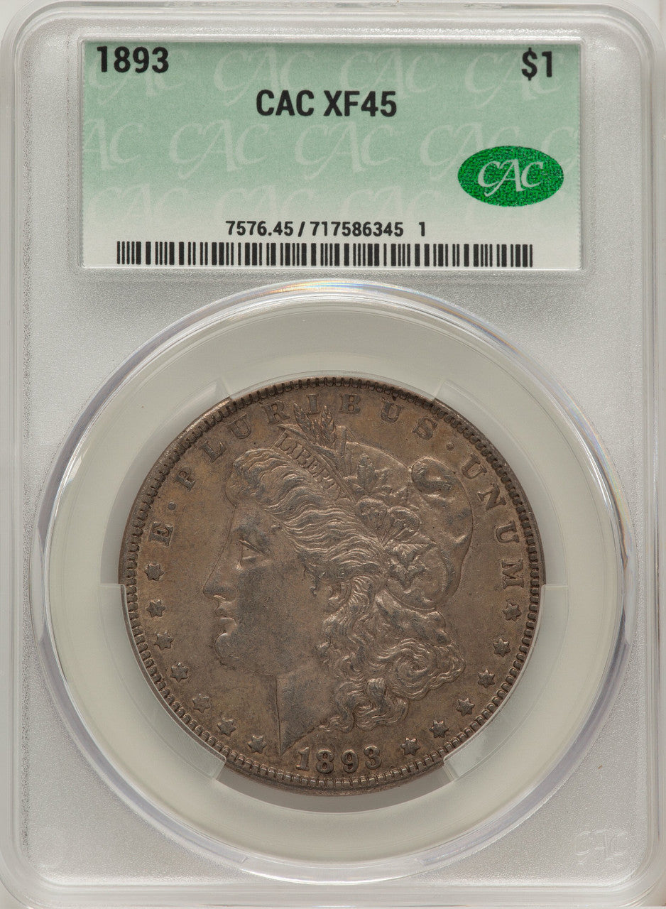 1893 Morgan Dollar CACG XF45