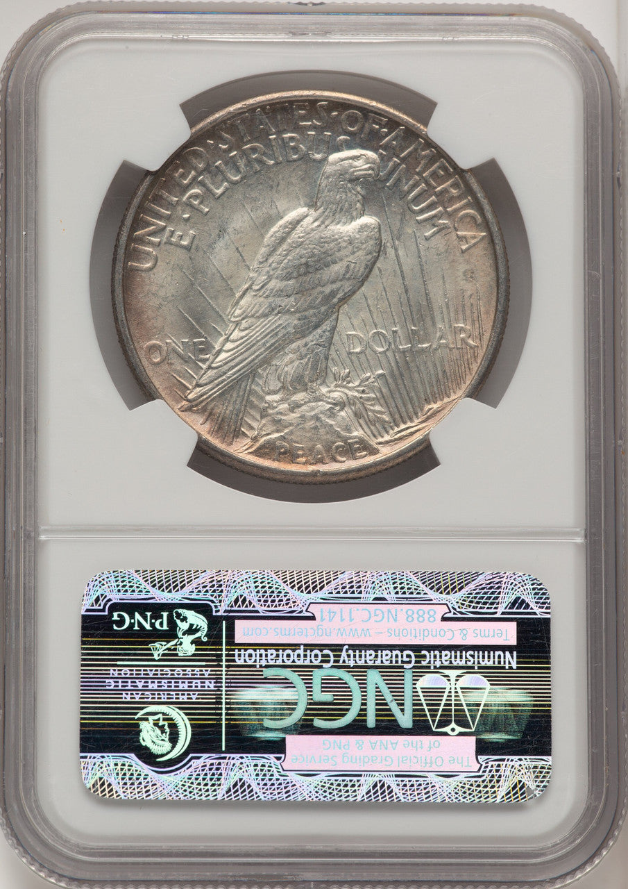 1921 Peace CAC Peace Dollar NGC MS63