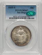 1935-S 50C San Diego CAC Commemorative Silver PCGS MS67