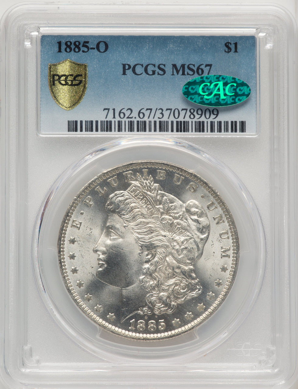 1885-O CAC Morgan Dollar PCGS MS67