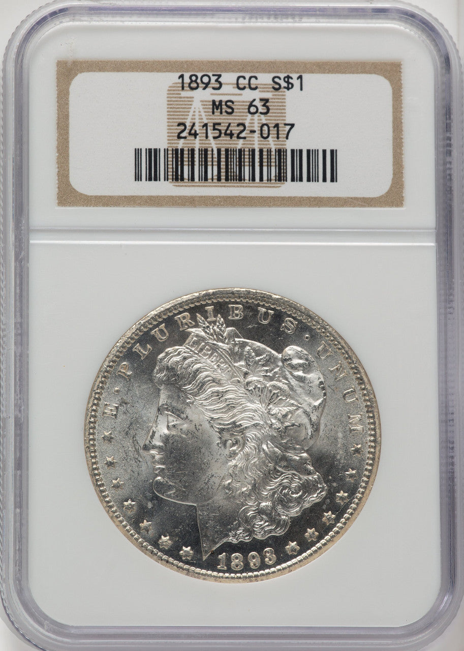 1893-CC Morgan Dollar NGC MS63 (774251014)
