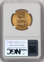1889-S $10 Brown Label Liberty Eagle NGC MS62