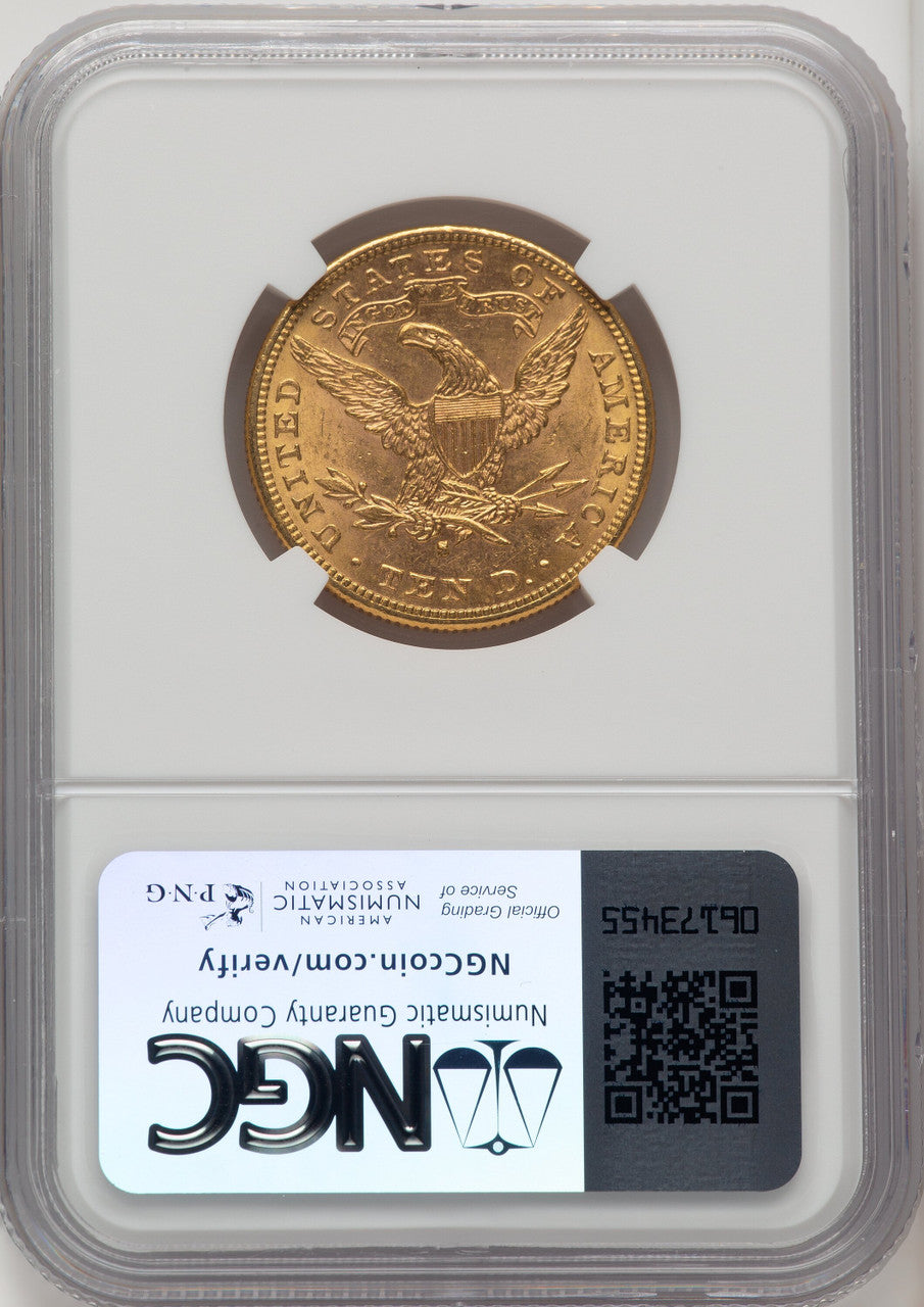 1889-S $10 Brown Label Liberty Eagle NGC MS62 (520428038)