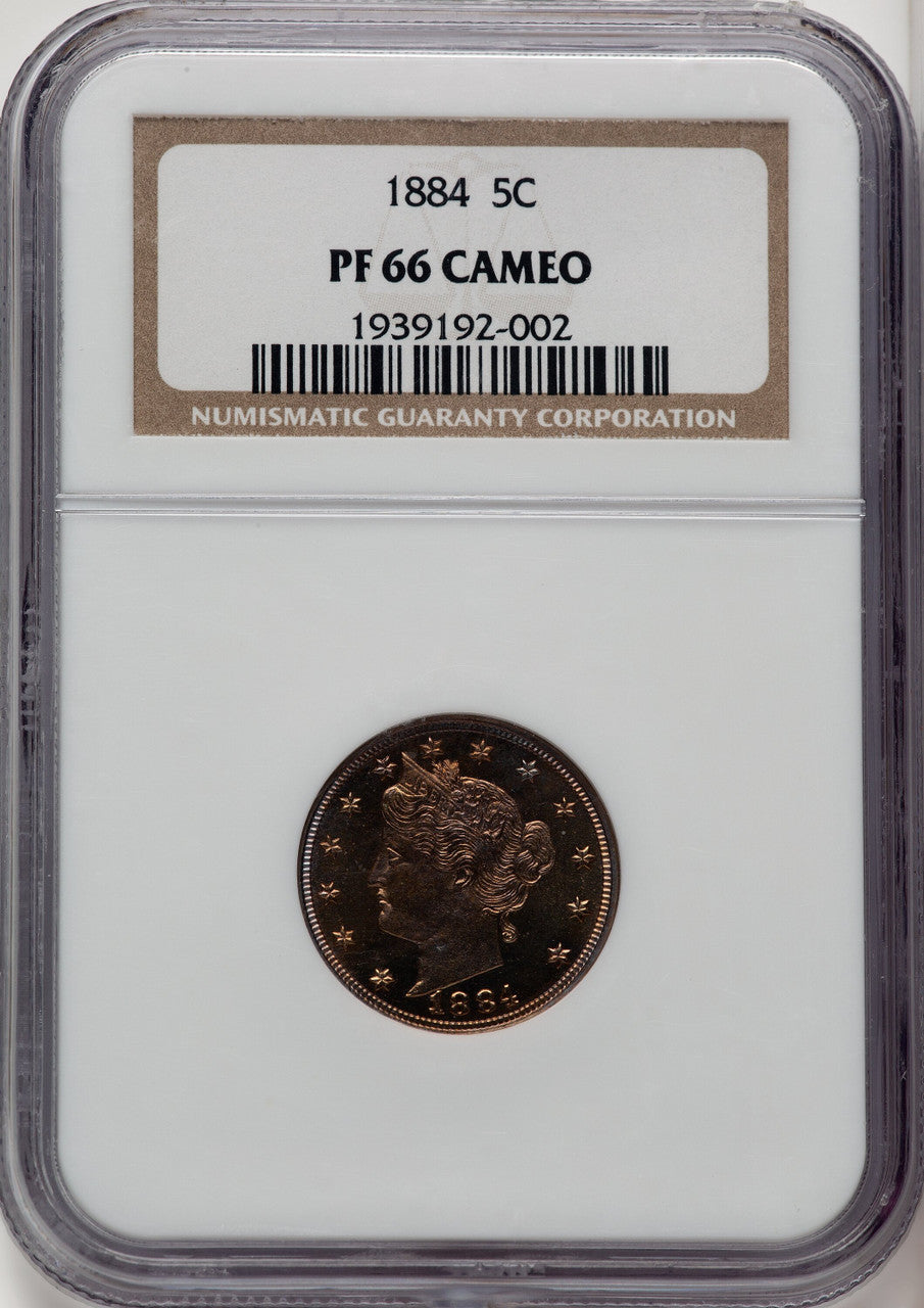 1884 5C CA Proof Liberty Nickel NGC PR66
