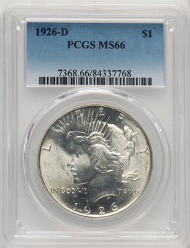 1926-D Peace Dollar PCGS MS66 (774416008)