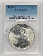 1926-D Peace Dollar PCGS MS66 (774416008)
