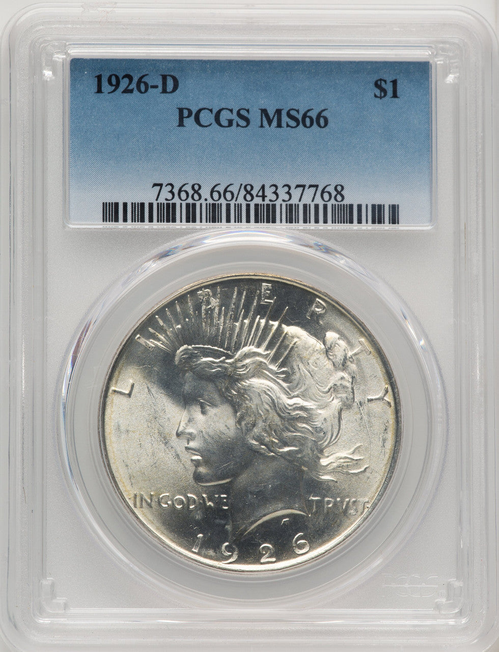 1926-D Peace Dollar PCGS MS66 (774416008)