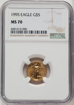 1995 $5 Tenth-Ounce Gold Eagle Brown Label NGC MS70 (768383002)