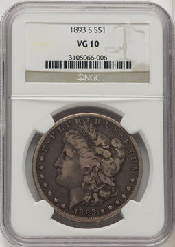 1893-S Morgan Dollar NGC VG10