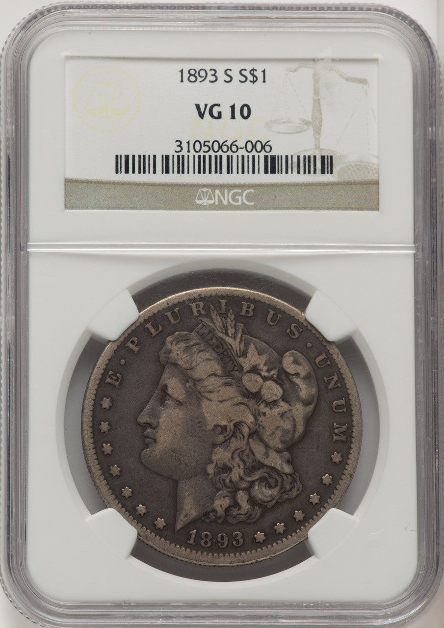1893-S Morgan Dollar NGC VG10