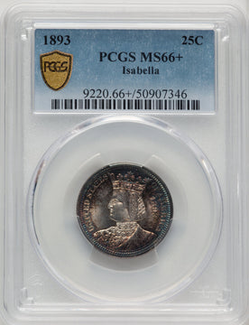 1893 25C Isabella Quarter Commemorative Silver PCGS MS66+