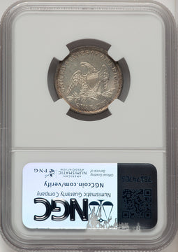 1839 25C NO DRAPERY Seated Quarter NGC MS64