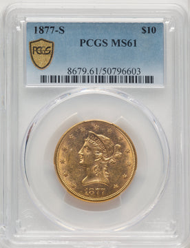 1877-S $10 Liberty Eagle PCGS MS61