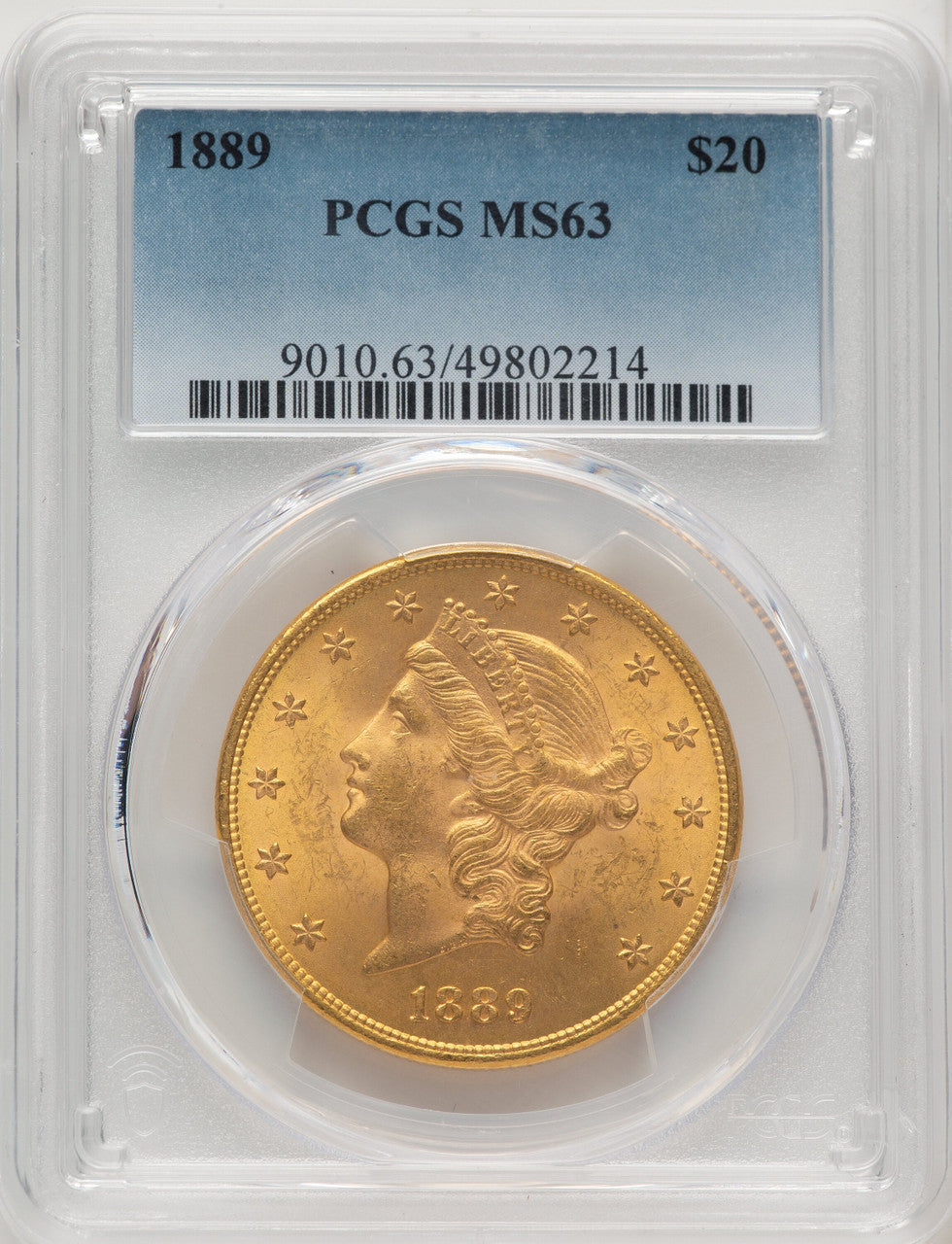 1889 $20 Liberty Double Eagle PCGS MS63 (773972140)