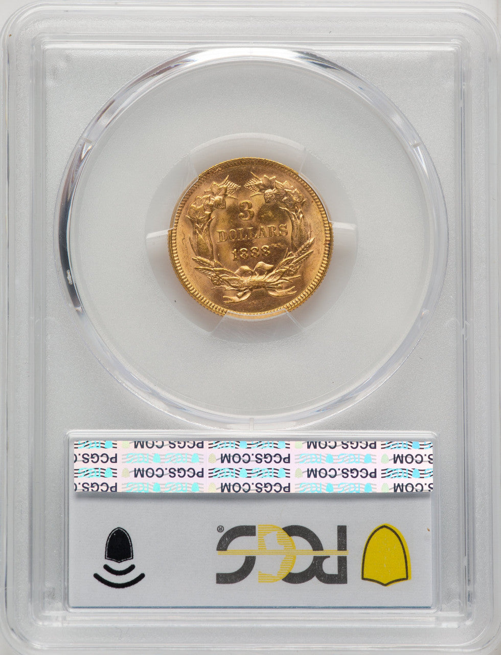 1888 $3 Three Dollar Gold Pieces PCGS MS65 (772319001)