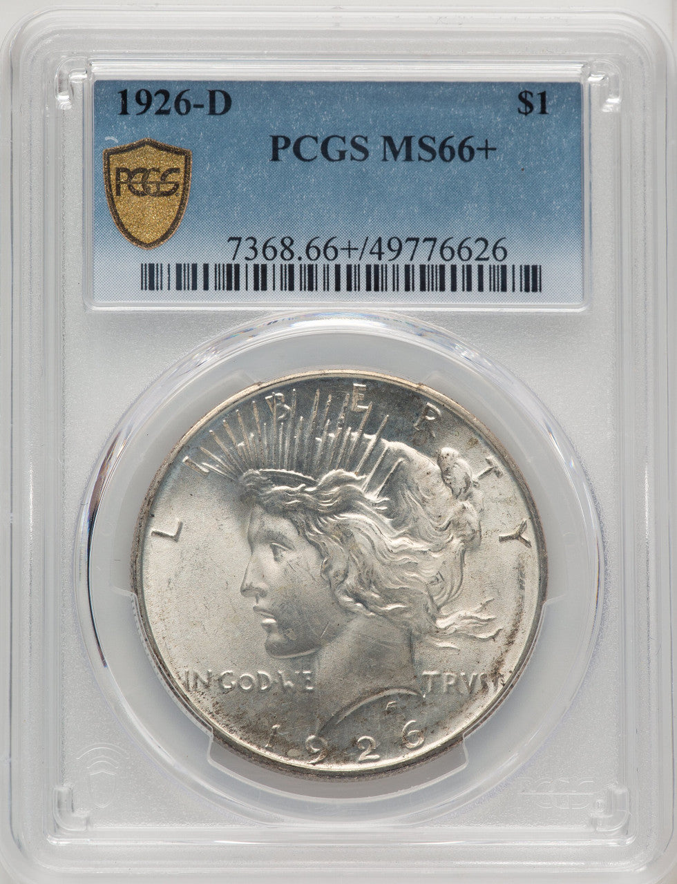 1926-D Peace Dollar PCGS MS66+