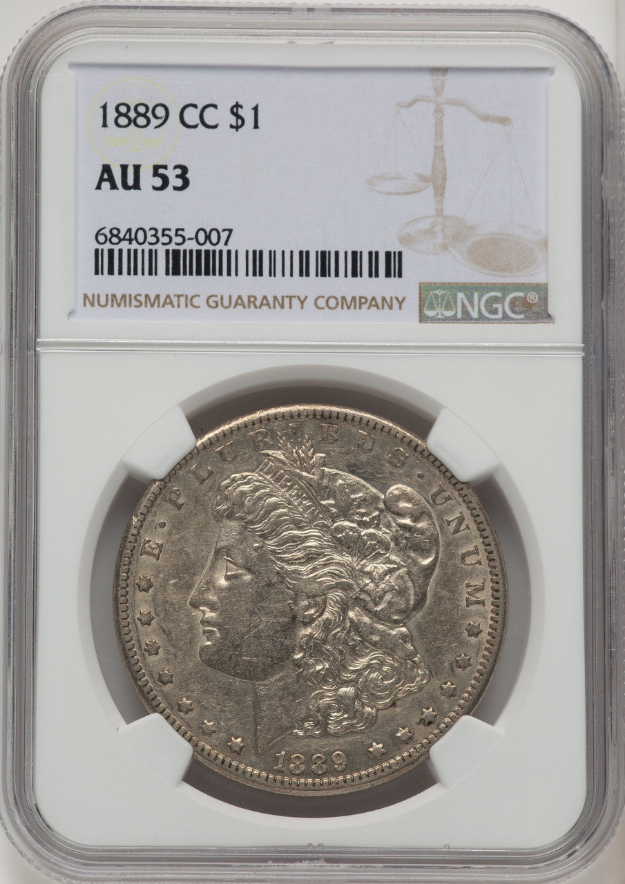 1889-CC Morgan Dollar NGC AU53