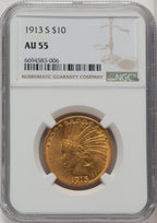 1913-S $10 Indian Eagle NGC AU55 (774251008)