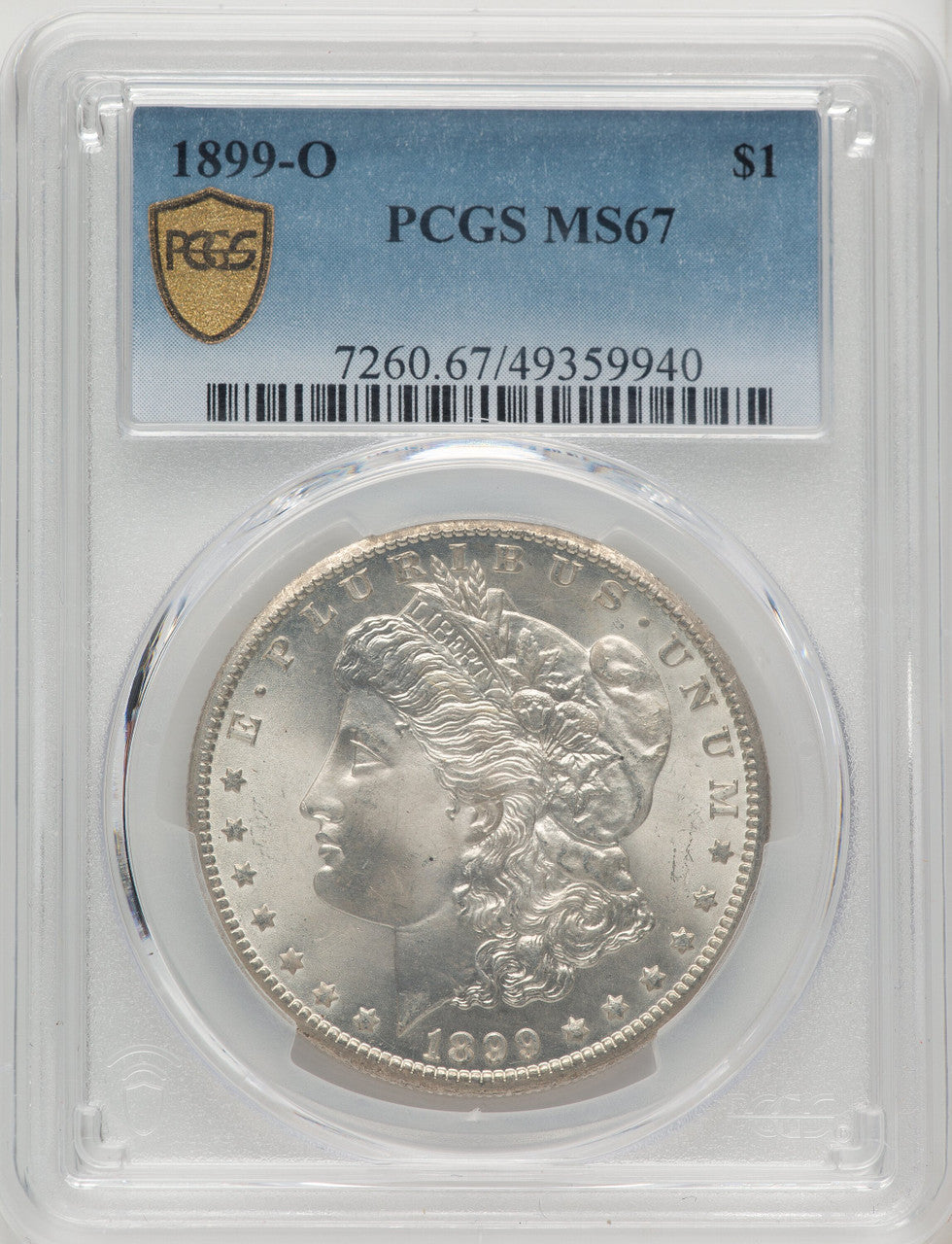 1899-O Morgan Dollar PCGS MS67 (774373001)