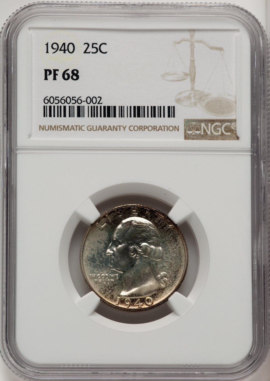 1940 25C Proof Washington Quarter NGC PR68 (520442064)
