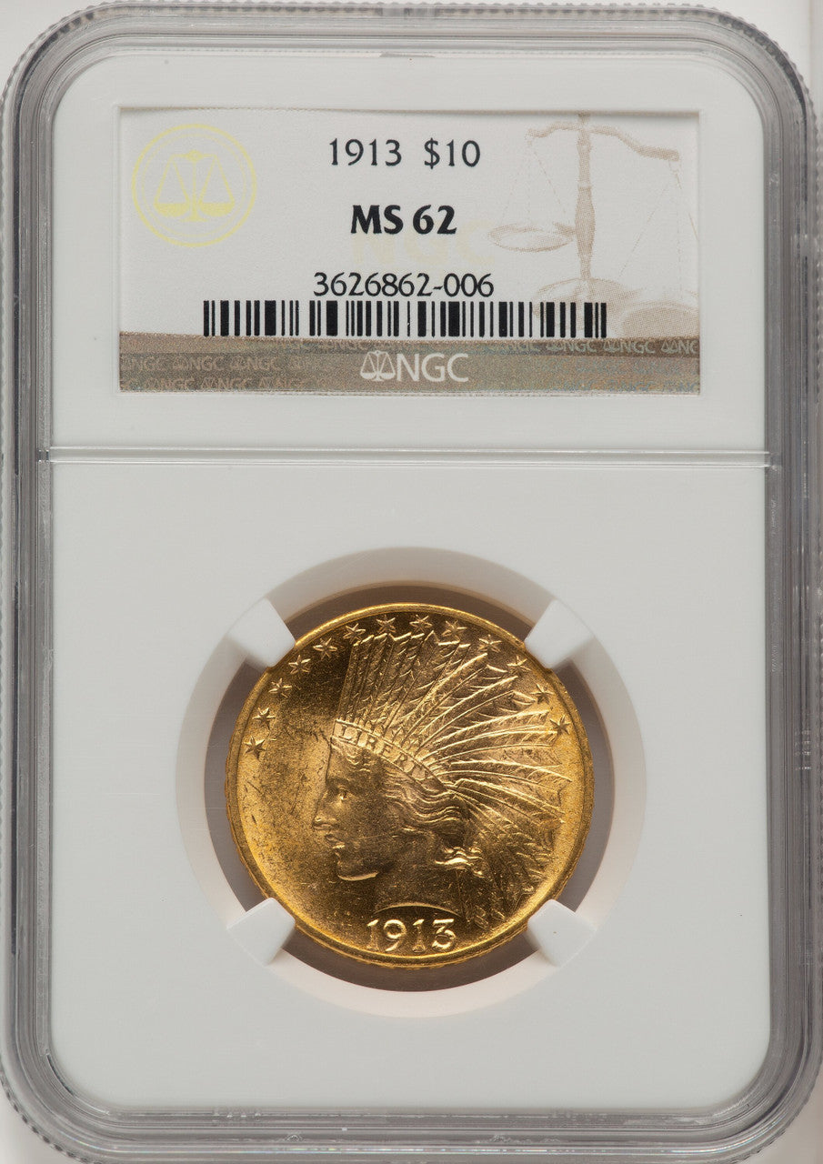 1913 $10 Indian Eagle NGC MS62 (774367002)