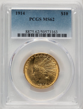 1914 $10 Indian Eagle PCGS MS62 (773972035)