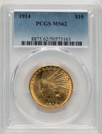 1914 $10 Indian Eagle PCGS MS62 (773972035)